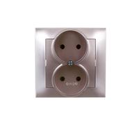 IMPRESSION presa doppia b/u titanio GP-2Y/23