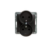 IMPRESSION Presa doppia con/e antracite GP-2YRZ/m/50