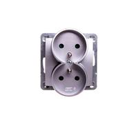 IMPRESSION Presa doppia con/e con mascherine GP-2YRZP/m/18