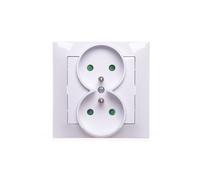 IMPRESSION Presa doppia con/u con mascherine bianco GP-2YZP/00