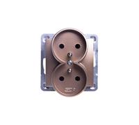 IMPRESSION Presa doppia con/u oro metallizzato GP-2YRZ/m/28