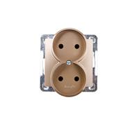 IMPRESSION Presa doppia/U oro metallizzato GP-2YR/m/28