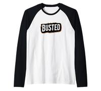 Impressionante Busted Statement Emblema Maglia con Maniche Raglan