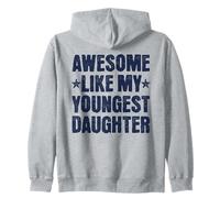 Impressionante Come la mia Figlia più Giovane Divertente retrò Orgoglioso papà Mamma Felpa con Cappuccio