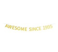 Impressionante dal 1995 - Festone decorativo per festa di compleanno per 25° compleanno, con scritta in lingua inglese "Awesome Since 1995"