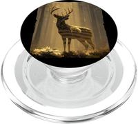 Impressionante Deer USA nella foresta per gli amanti dei vestiti patriottici PopSockets PopGrip per MagSafe