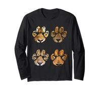 Impressionante Grande Gatto Tigre - Leone -Jaguar - Ghepardo - Magliette Maglia a Manica