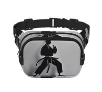 Impressionante Karate Uomini Stampa Marsupio con Tracolla Regolabile Quadrato Doppio Strato Marsupio Cintura Unisex Ovunque