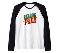 Impressionante Leading The Pack in Cool Colors Emblem Maglia con Maniche Raglan