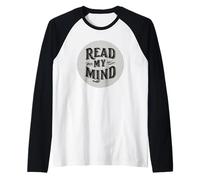 Impressionante Leggi la mia Mente Stamp Look Maglia con Maniche Raglan