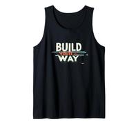 Impressionante Logo Statement con Built Your Way Motto Canotta