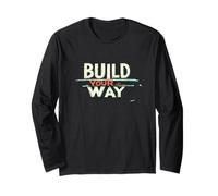 Impressionante Logo Statement con Built Your Way Motto Maglia a Manica