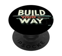 Impressionante Logo Statement con Built Your Way Motto PopSockets PopGrip Adesivo