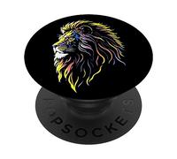 Impressionante Majestic Lion Head Jungle Cat Design PopSockets PopGrip Adesivo