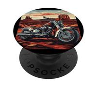 Impressionante moto del deserto per gli amanti di strade e viaggi PopSockets PopGrip Adesivo