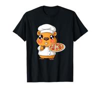 Impressionante Pizza Capybara Costume per Gli Amanti dei Capibara Maglietta