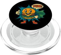 Impressionante Retro Burger Hero Fast Food Yum PopSockets PopGrip per MagSafe
