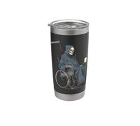 Impressionante sedia a rotelle Grim Reaper Costume Bicchiere termico in acciaio inox doppia parete