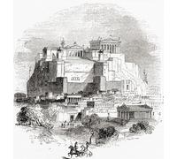 Impressione artistica di Atene restaurata. Da una storia popolare della Grecia pubblicato 1887. Stampa poster di Ken Welsh (15 x 15)