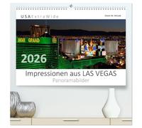Impressionen aus LAS VEGAS (hochwertiger Premium Wandkalender 2026 DIN A2 quer), Kunstdruck in Hochglanz: Das neonbunte Kasinoparadies in der Wüste von Nevada ist die Weltmetropole des Glückspiels