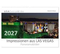Impressionen aus LAS VEGAS (Wandkalender 2027 DIN A2 quer), CALVENDO Monatskalender: Das neonbunte Kasinoparadies in der Wüste von Nevada ist die Weltmetropole des Glückspiels
