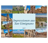 Impressionen aus San Gimignano (Wandkalender 2027 DIN A3 quer), CALVENDO Monatsk