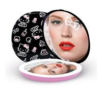 Impressions Vanity Hello Kitty The Favorites Specchio compatto con luce, doppio lato, carino specchio da viaggio con ingrandimento, pulsante soft touch e luminosità regolabile