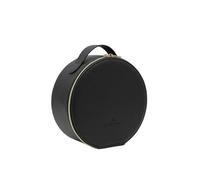 Impressions Vanity RIO - Custodia per trucchi con specchio per trucco a LED, esterno in ecopelle e manico superiore, con hardware dorato, luminosità regolabile e tasca rimovibile per pennelli con