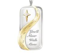 Impronta Che Non camminerai mai da Sola Zircone Croce Tag Ciondolo al Collo Ciondolo per Gioielli da Donna per Realizzare Gioielli Accessori Fatti a Mano Durability And Professional