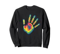 Impronta Di Mano Colorata Immagine Termica Mano Arte Felpa