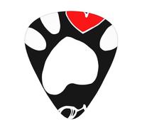 Impronta di zampa di cane Amore,12 pezzi di plettri per chitarra, 3 plettri di diverso spessore per chitarra acustica, basso, ukulele