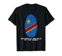 Impronta Digitale della Repubblica Democratica del Congo Maglietta