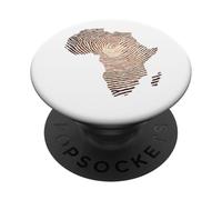 Impronta digitale dell'Africa della melanina PopSockets PopGrip Adesivo
