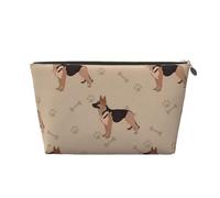 Impronte dei piedi del pastore tedesco, Borsa per il trucco Borsa per cosmetici Borsa da toilette da viaggio portatile Borsa da toilette