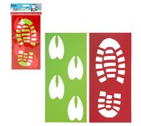 Impronte Di Babbo Natale E Renne - Set Di Stencil Riutilizzabile