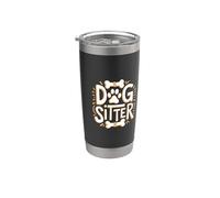 Impronte e ossa delle zampe di Dog Sitter Bicchiere termico in acciaio inox doppia parete