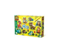 SES Creative- Casting e Pittura-Animali della Foresta, Multicolore, Taglia Unica