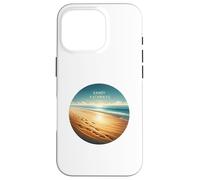 Impronte oceaniche all'alba, sentiero costiero verso una serenità calma profonda Custodia per iPhone 16 Pro