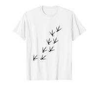 Impronte Uccelli Trail Pattern Wildlife Nature Maglietta