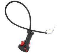 Impugnatura Destra per Decespugliatore con Cavo Acceleratore ABS Nero | Ricambio per Cura del Prato e Giardinaggio, Impugnatura Ergonomica, Comando Completo, per Trimmer