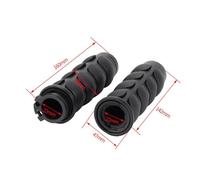 Impugnatura di fine barra della maniglia motociclistica universale Black o Chrome 7/8 1 pollice Guida a mano in alluminio compatibile con bici in stile Cafe Racer(Black 22mm)