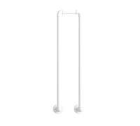 Impugnatura di sicurezza antiscivolo in metallo per scale, a forma di U, per uso interno ed esterno, balcone, corridoio, appartamento, villa, 90 cm, finitura bianca