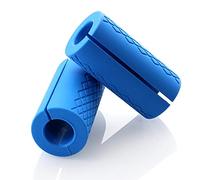 Impugnatura Fat Bar, Manubrio Fat Barbell Grip, Impugnature spesse per barra per sollevamento pesi Manico per barra fitness Pad protettivo antiscivolo in silicone, 1 paio di blu