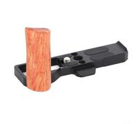 Impugnatura in legno per fotocamera GR4, leggera staffa a L con supporto per arca per swiss e cuscinetti in gomma, poggia pollice ergonomico per fotografia di strada, finitura nera, 110 x 38 x 62 mm