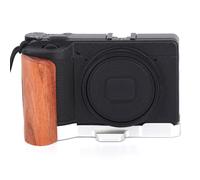 Impugnatura in legno per fotocamera Ricoh GR4, piastra di base leggera in alluminio CNC con supporto Arca-Swiss treppiede accessorio nero