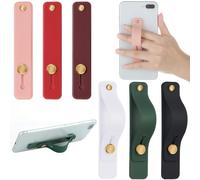 Impugnatura in pelle per cellulare, facile da installare, rimovibile e riutilizzabile, compatibile con la maggior parte degli smartphone e tablet (6