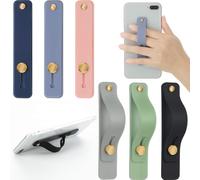 Impugnatura in pelle per cellulare, facile da installare, rimovibile e riutilizzabile, compatibile con la maggior parte degli smartphone e tablet (6