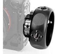 Impugnatura Laterale del Volante, Maniglia Laterale Rotonda Antiscivolo con Foro per Vite da 1/4 di Pollice e 3/8 di Pollice, Volante Leggero per Fotocamera, Sgancio Rapido