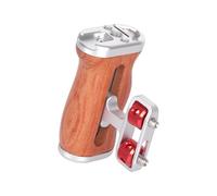 Impugnatura laterale girevole in legno con viti da 1/4" per fotocamera digitale DSLR Camera Cage con supporto a scarpa fredda Maniglia in legno Accessori