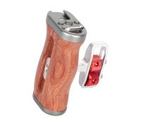 Impugnatura laterale girevole in legno con viti da 1/4" per fotocamera digitale DSLR Camera Cage con supporto a scarpa fredda Maniglia in legno Accessori
